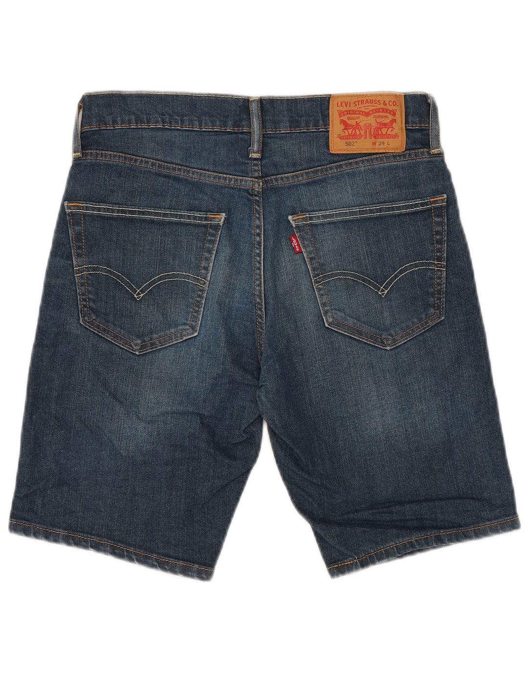 LEVI'S Pantaloncini di jeans 502 da uomo W29 piccoli blu