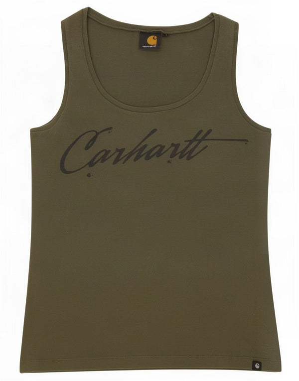 Canotta grafica da donna Carhartt UK 10 piccola in cotone kaki