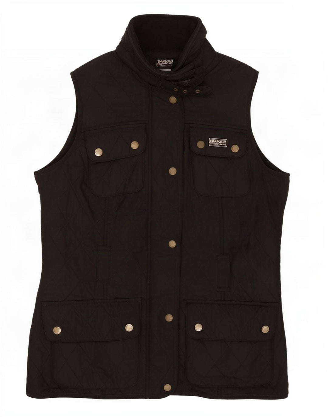 Gilet trapuntato oversize da donna Barbour UK 10 piccolo poliestere nero