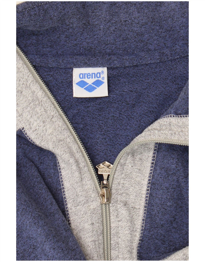 Giacca da ginnastica da uomo con grafica Arena piccola blu color block