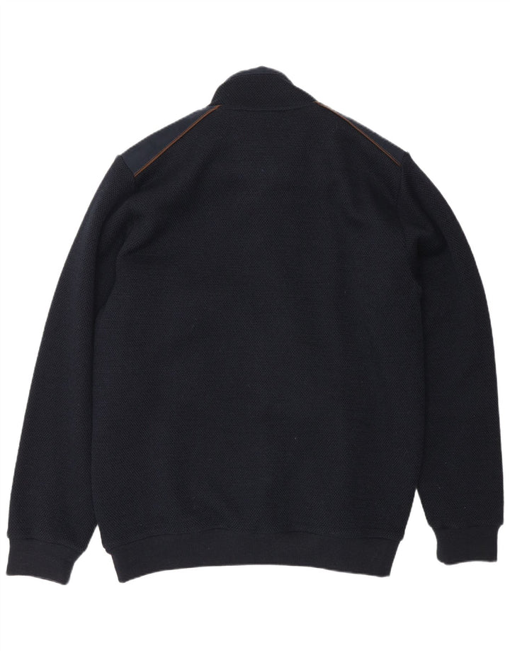 Giubbotto bomber lavorato a maglia da uomo Breidhof EU 54 2XL Lana blu navy