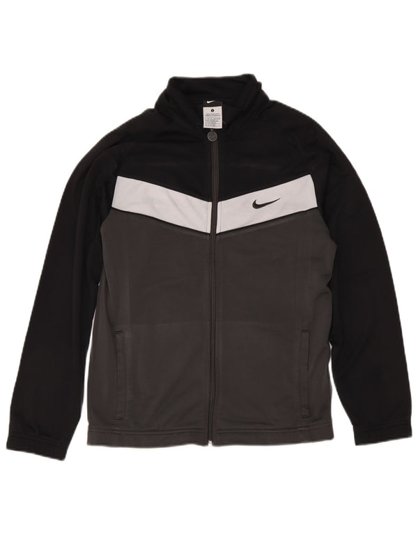 Giacca superiore della tuta da ragazzo Nike 12-13 anni Large in poliestere color block grigio