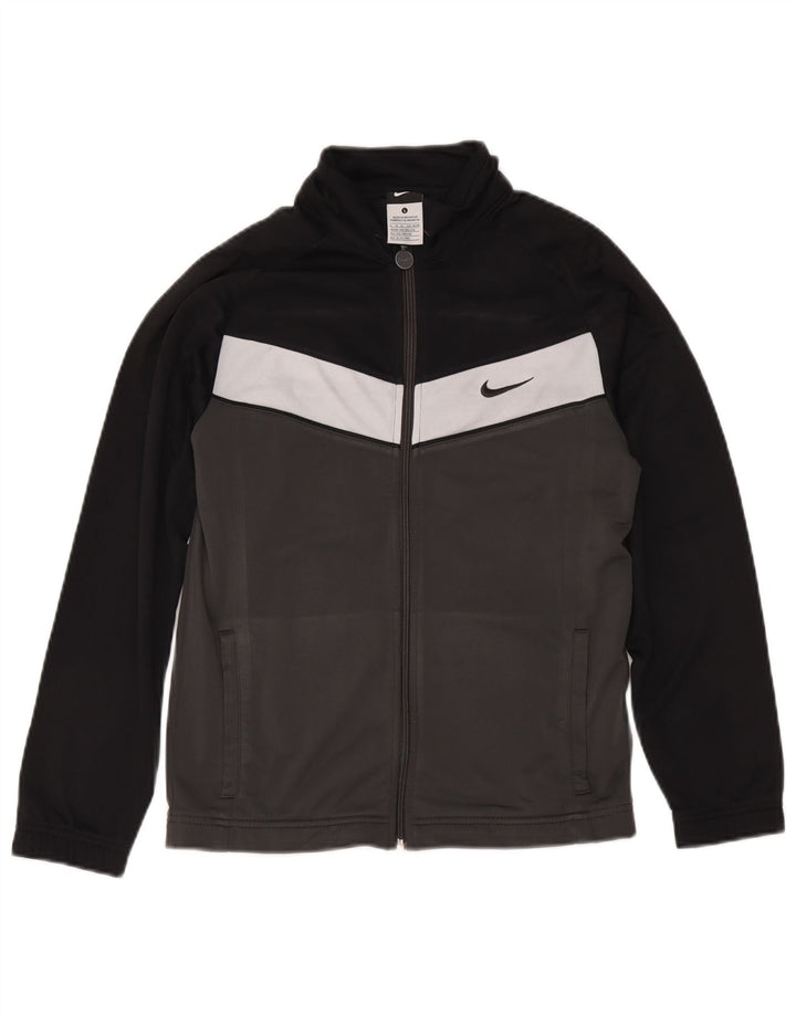Giacca superiore della tuta da ragazzo Nike 12-13 anni Large in poliestere color block grigio