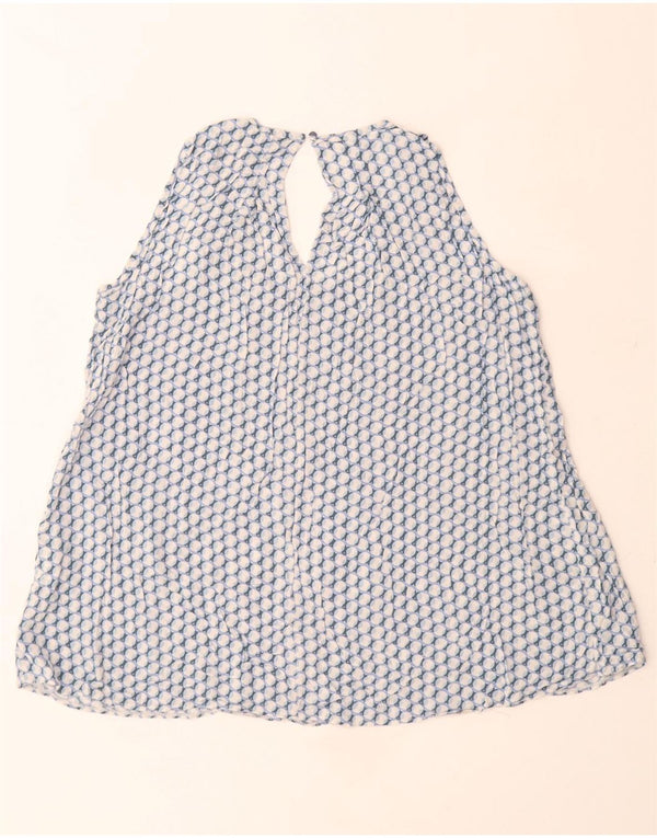 Camicetta senza maniche da donna Benetton UK 6 XS Viscosa geometrica blu