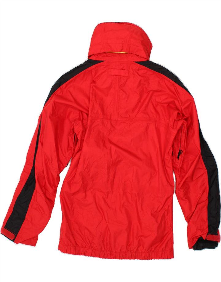 SLAM Womens Rain Jacket UK 10 Small Red Colourblock Nylon Vintage Slam and Second-Hand Slam from Messina Hembry 