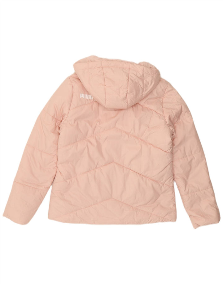 Giacca imbottita con cappuccio da donna Puma UK 14 poliestere rosa medio