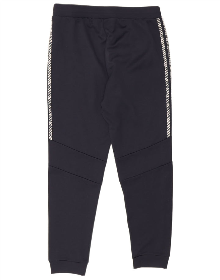 Pantaloni da tuta con grafica Adidas da uomo, pantaloni da jogging, grandi, in poliestere blu navy