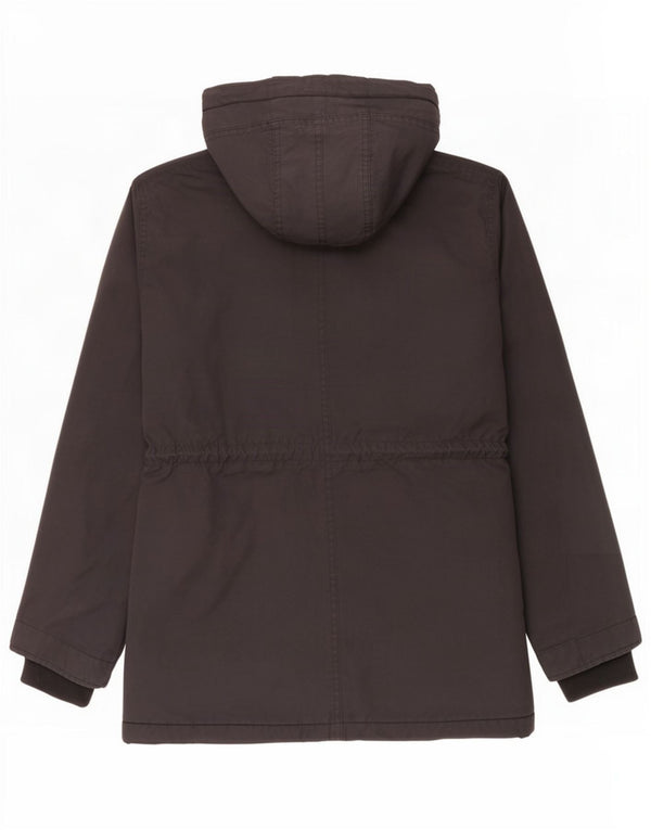 Cappotto giacca a vento con cappuccio da ragazzo Lyle & Scott 14-15 anni in cotone nero