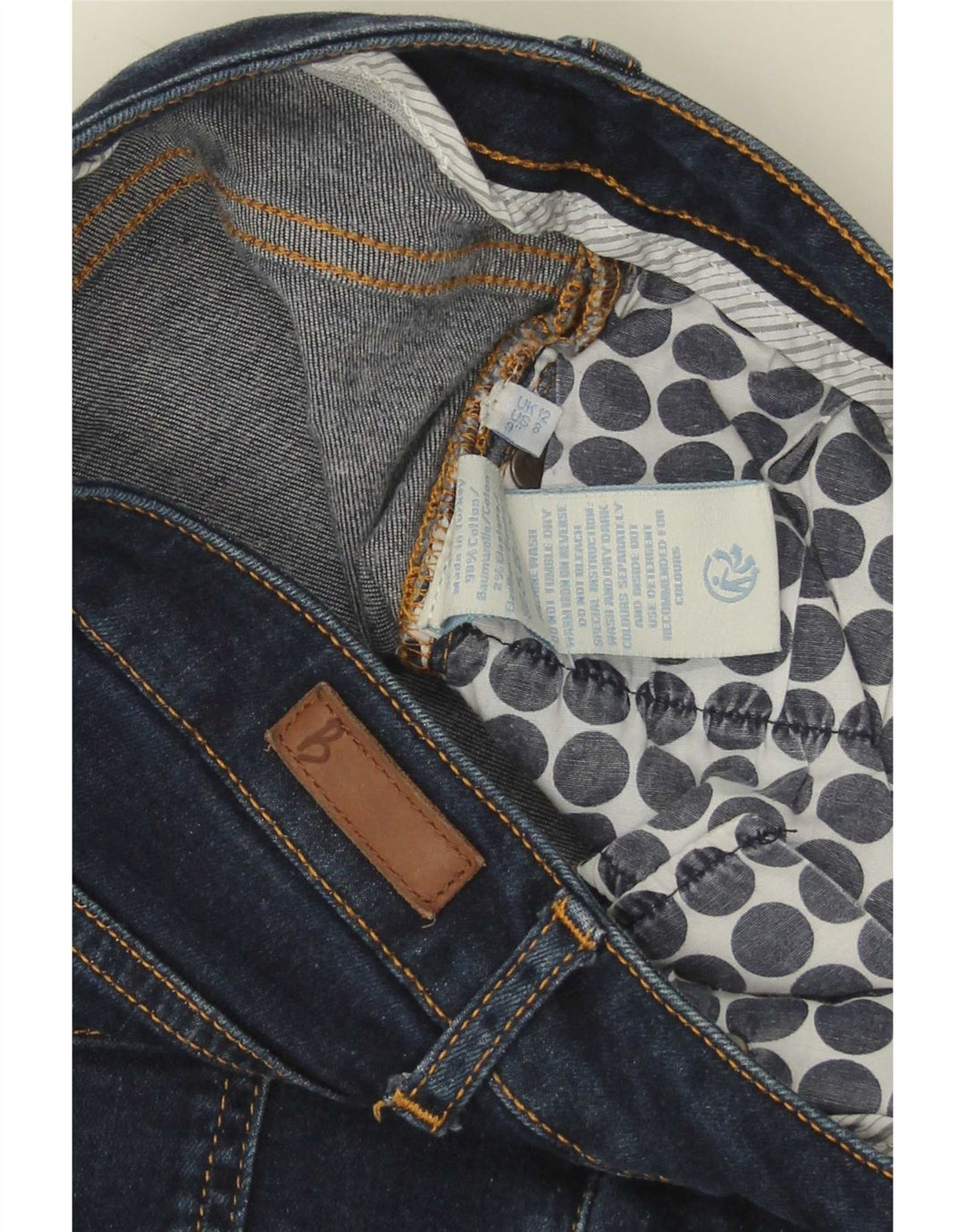 Pantaloncini di jeans da donna Boden UK 12 medi W28 cotone blu navy