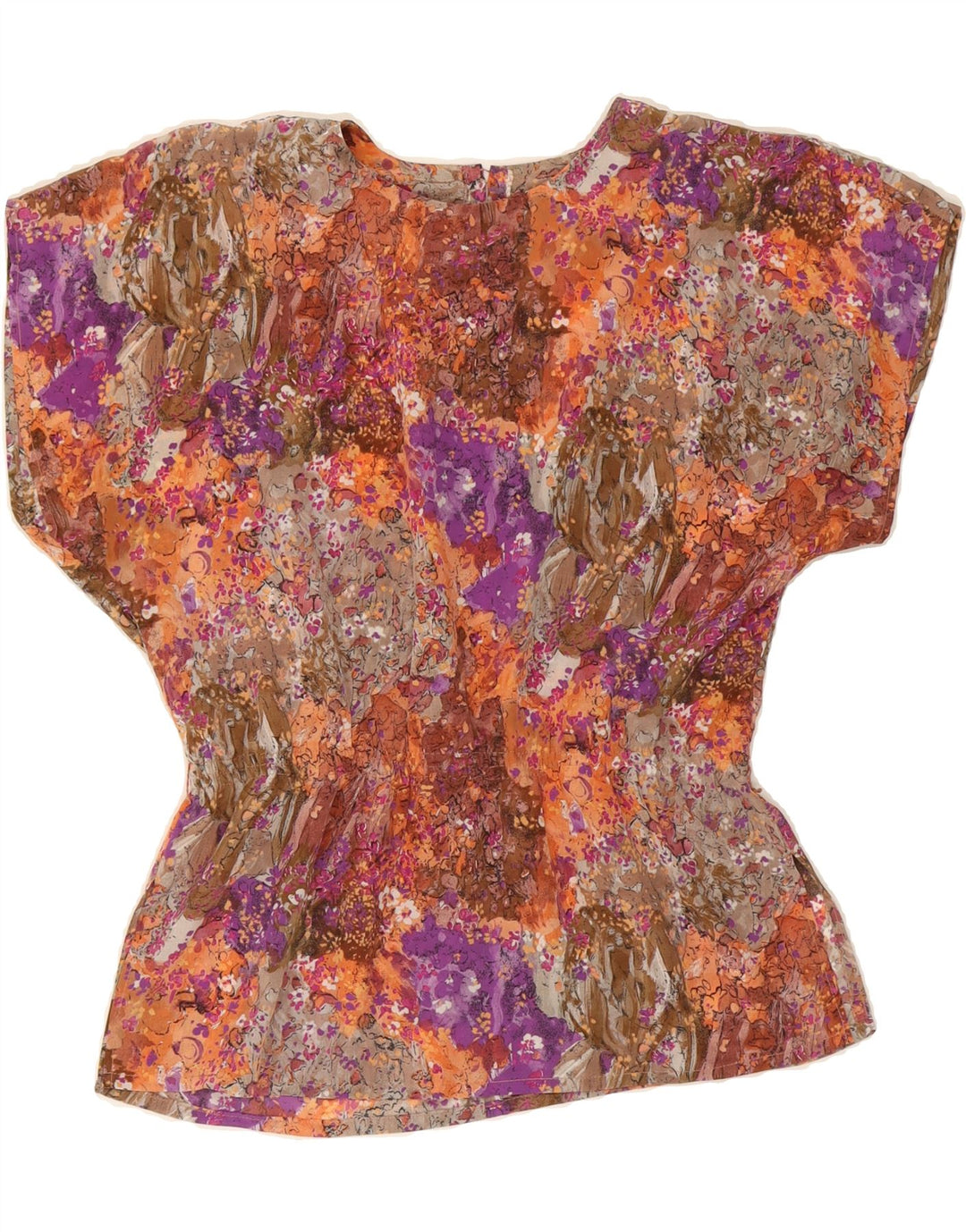 VINTAGE Womens Blouse Top UK 14 Medium Multicoloured Floral Vintage Vintage and Second-Hand Vintage from Messina Hembry 
