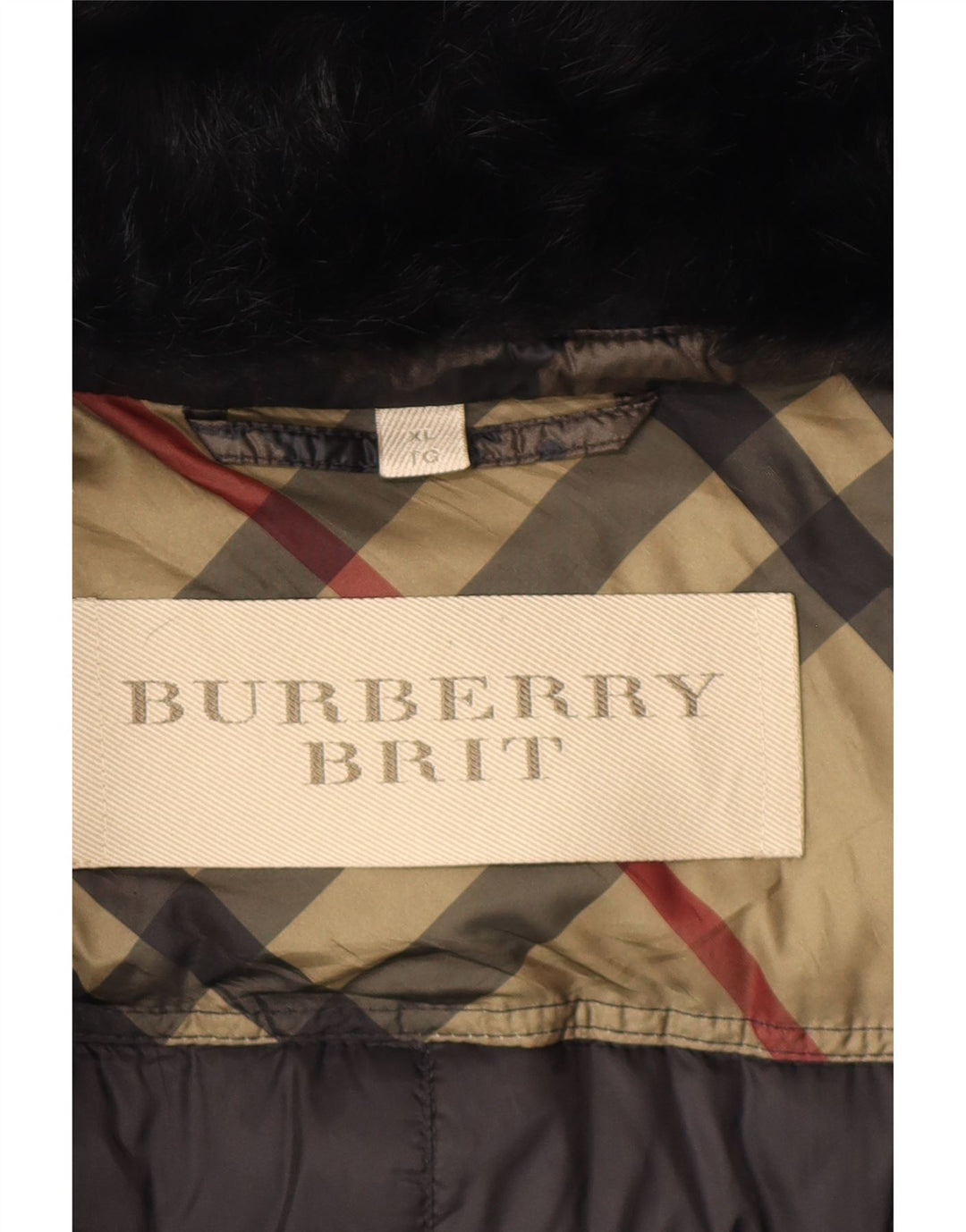 Cappotto imbottito fantasia da donna Burberry UK 18 XL Designer mimetico marrone