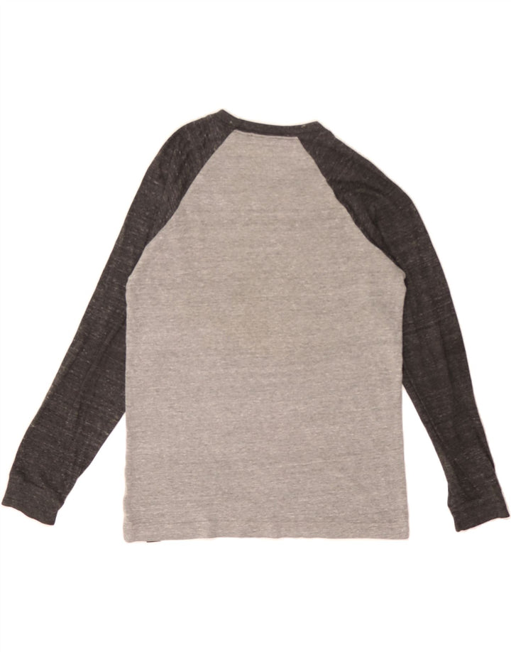 VANS Boys Graphic Top Long Sleeve 13-14 Years Grey Colourblock Vintage Vans and Second-Hand Vans from Messina Hembry 