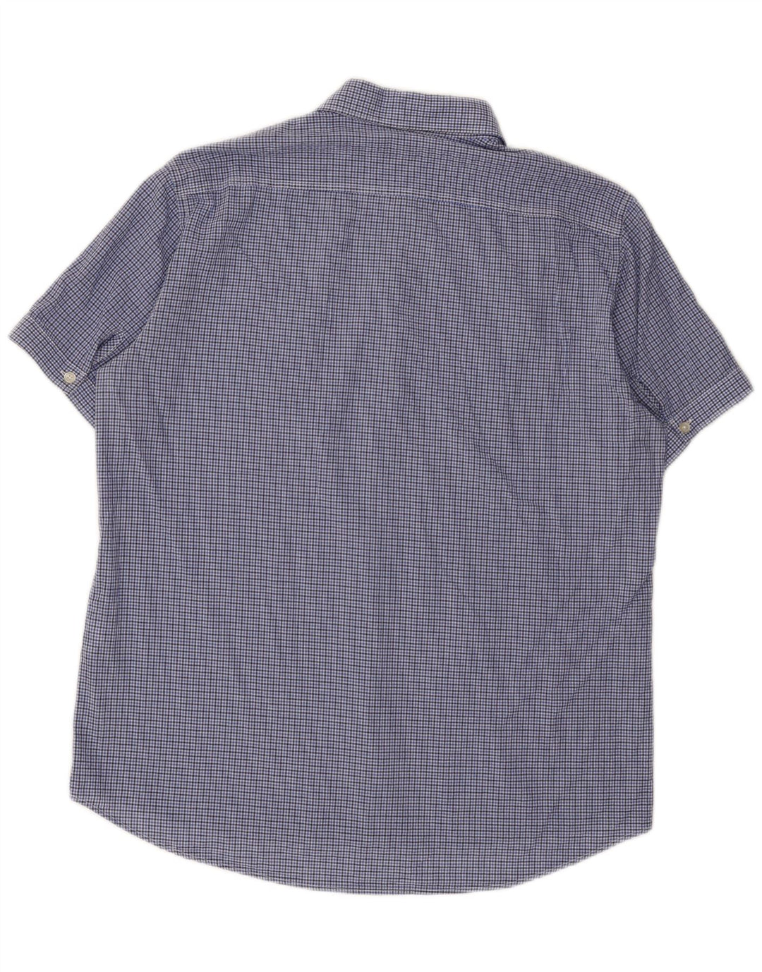 Camicia Carrera da uomo a maniche corte vestibilità regolare XL in cotone a quadretti blu