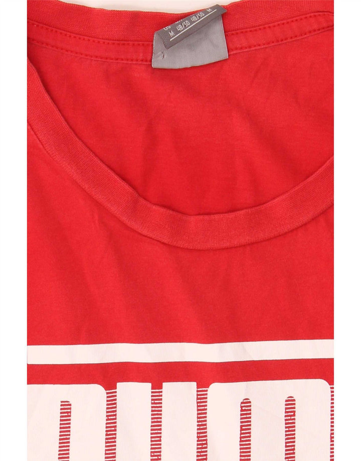 T-shirt grafica da uomo Adidas Top in cotone rosso medio