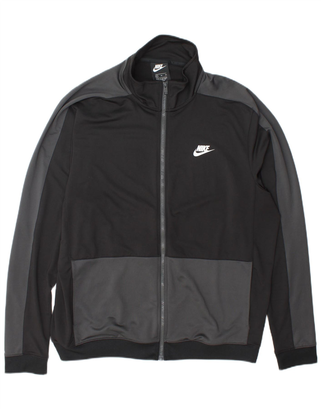 Giacca da tuta da uomo Nike XL in poliestere color block nero