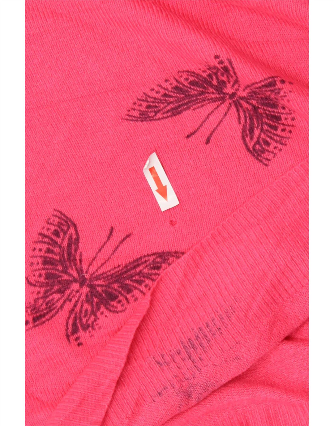 Maglione maglione girocollo da donna Marks & Spencer UK 12 Farfalla rosa medio