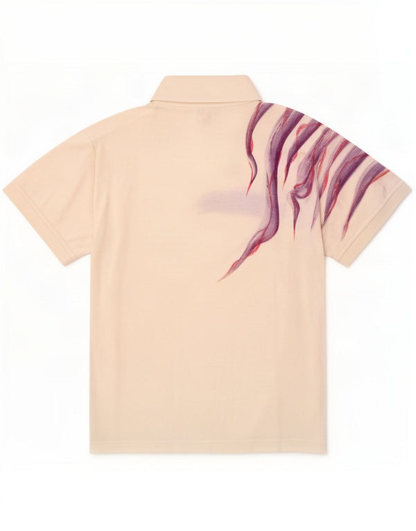 AUSTRALIAN L'ALPINA Polo grafica da uomo IT 52 Large White Colourblock