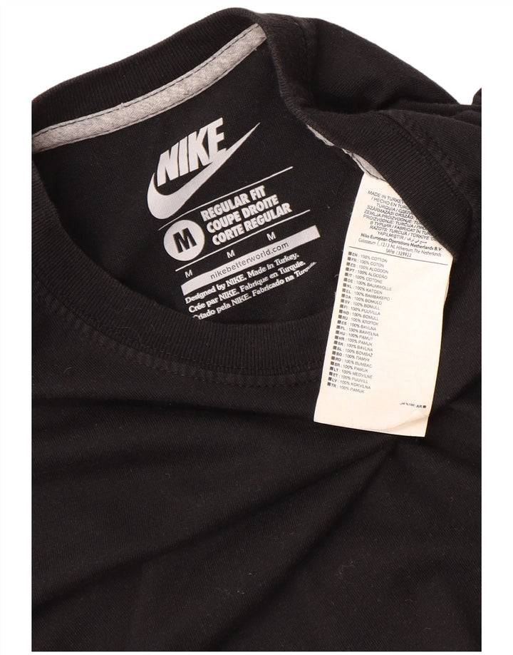 T-shirt NIKE da uomo con vestibilità regolare, cotone medio nero