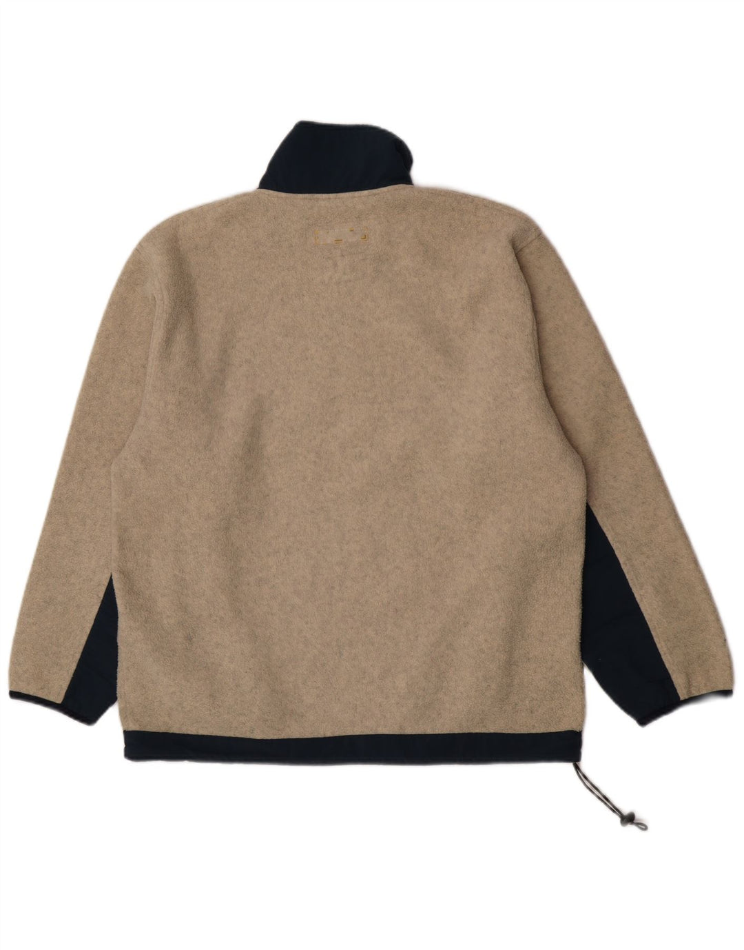 Maglione in pile da uomo Invicta con zip e collo, grande, in poliestere color block beige