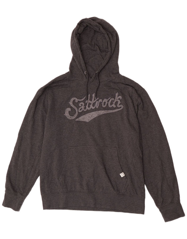Maglione con cappuccio grafico da uomo Saltrock 2XL cotone grigio
