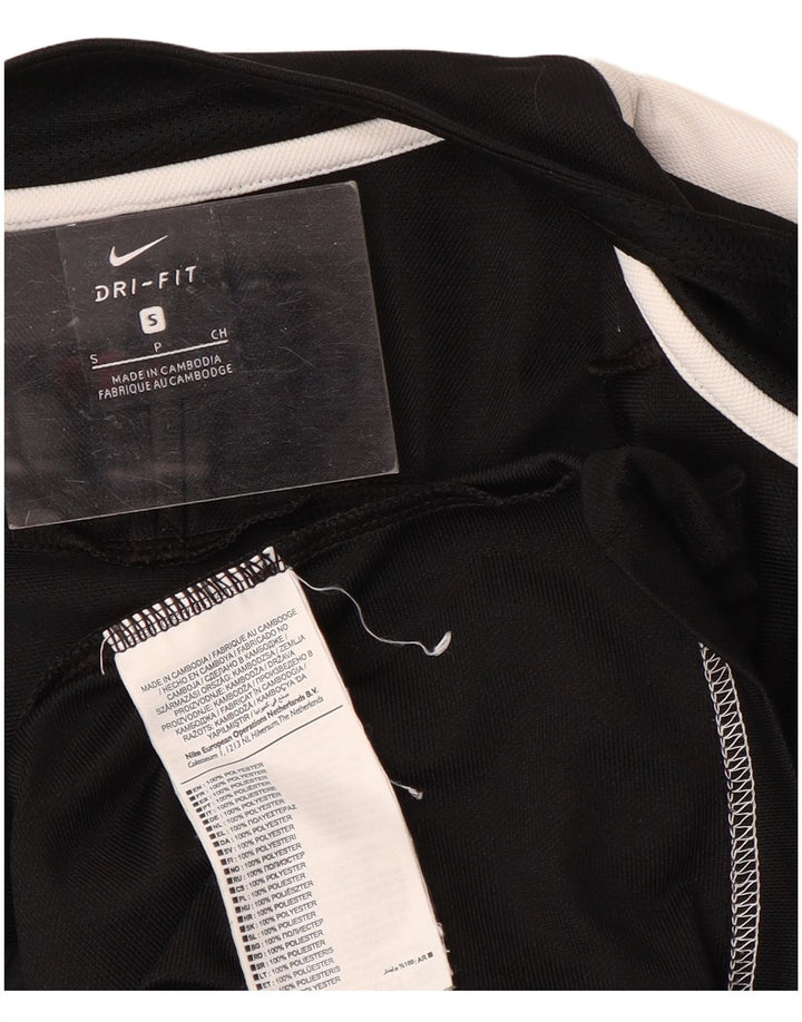 Giacca da tuta da uomo Nike, piccola, nera, in poliestere color block, sportiva