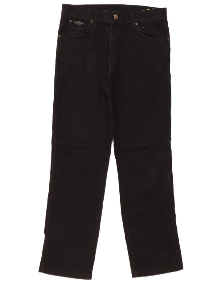 Jeans dritti da uomo Wrangler W33 L31 cotone nero