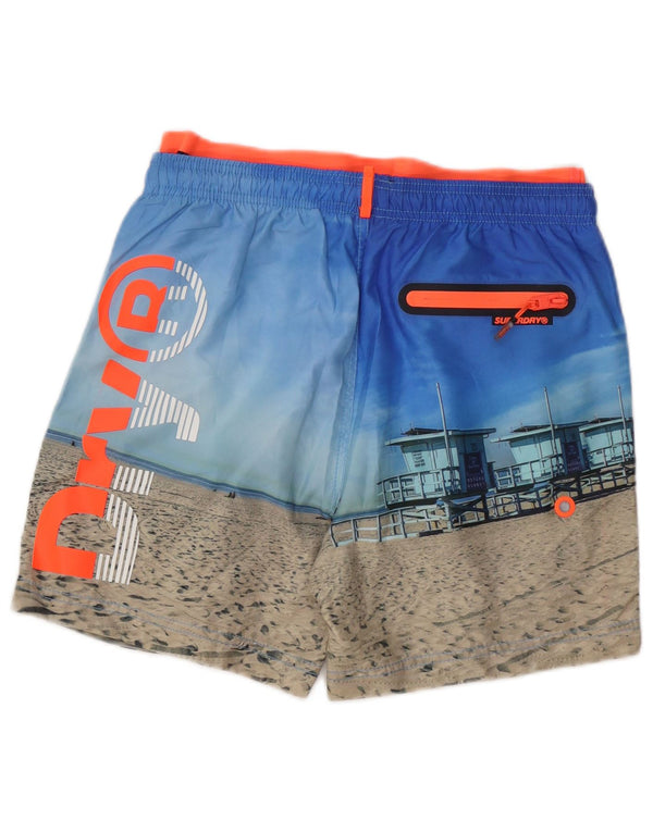 Pantaloncini da bagno da uomo Superdry con motivo grafico astratto medio multicolore