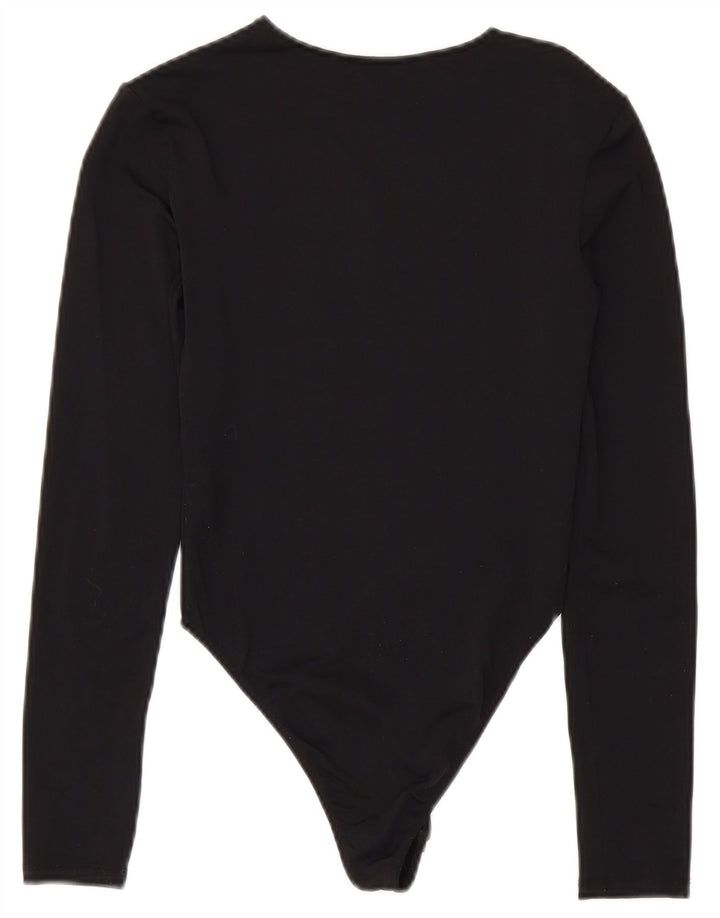 Body a maniche lunghe da donna Zara UK 8 Small Nero in poliammide