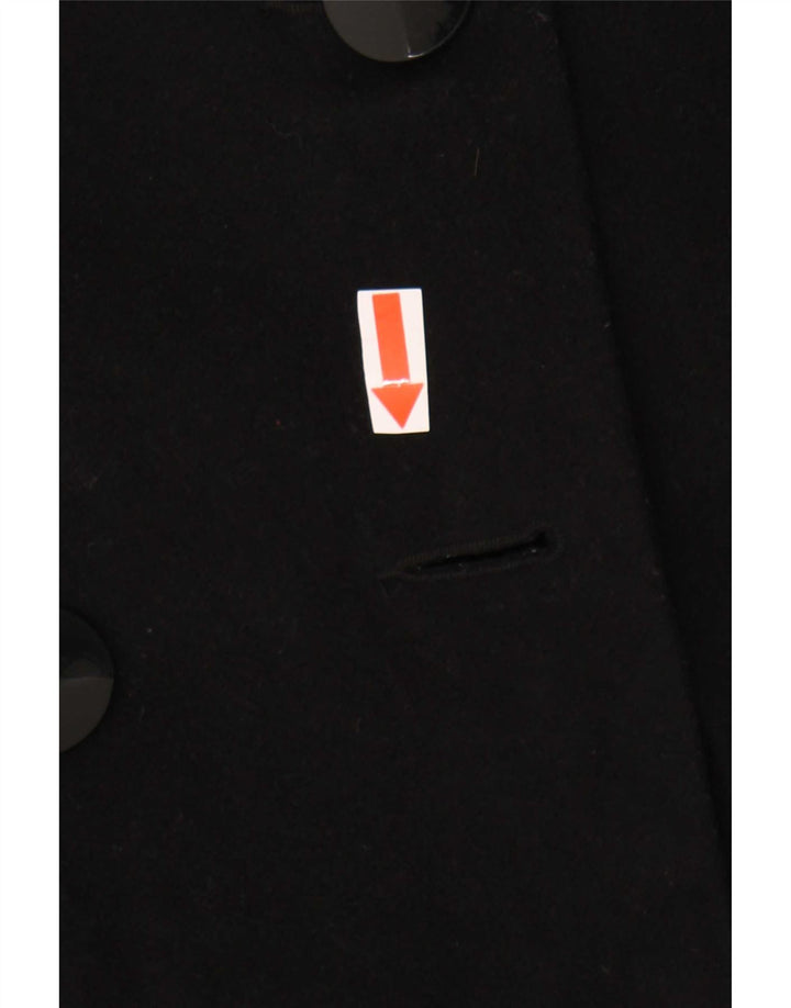 Coast Cappotto doppiopetto da donna UK 12 Medio Lana nera Classico