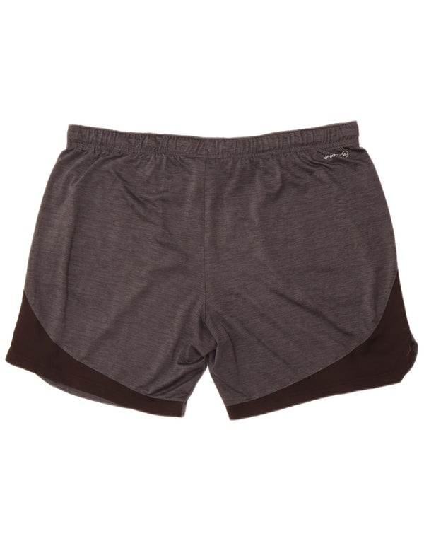 Russell Athletic Mens Sport Shorts Large Grey Colourblock Polyester