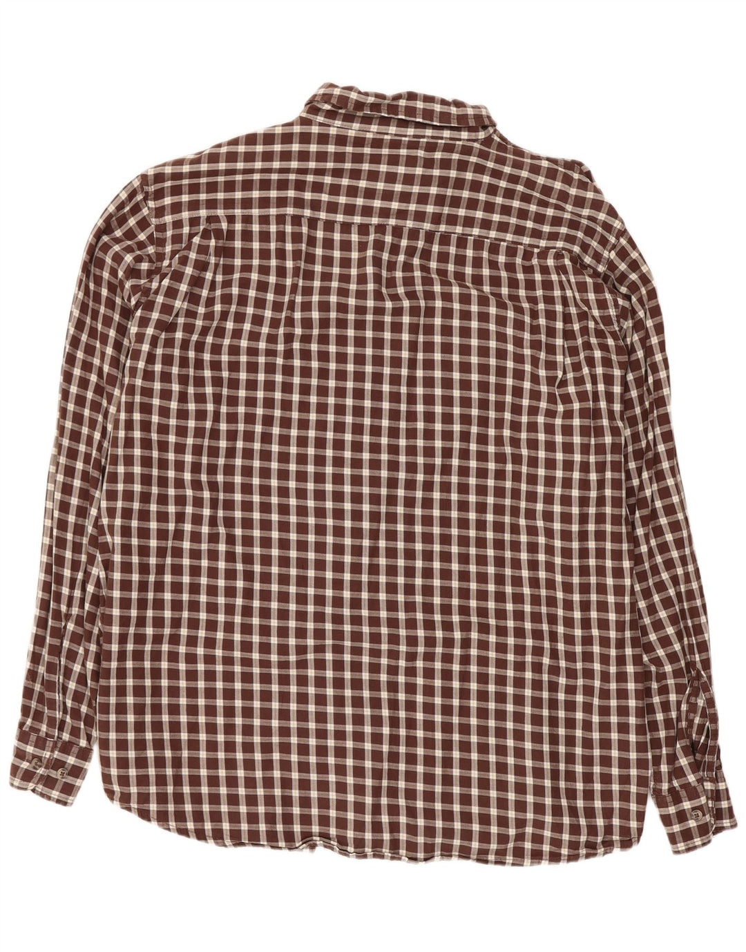 Camicia da uomo in flanella Wrangler XL in cotone a quadri marrone