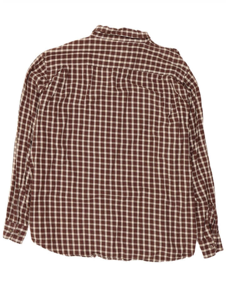 Camicia da uomo in flanella Wrangler XL in cotone a quadri marrone