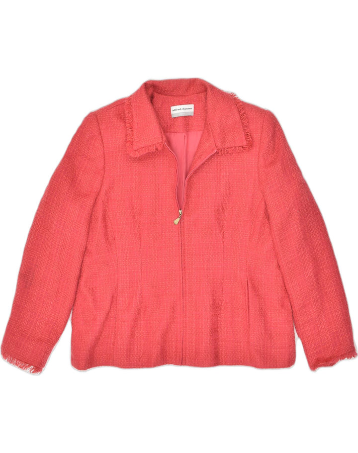 ALFRED DUNNER Womens Petite Blazer Jacket UK 18 XL Pink | Vintage Alfred Dunner | Thrift | Second-Hand Alfred Dunner | Used Clothing | Messina Hembry 