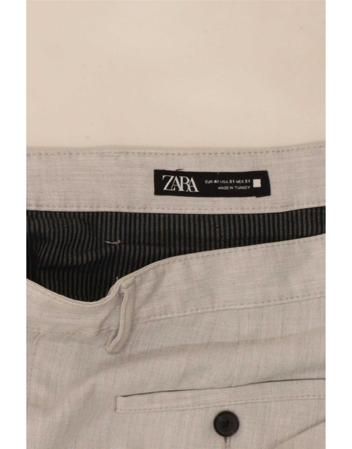 Pantaloni chino slim da uomo Zara EU 40 medio W31 L28 grigio