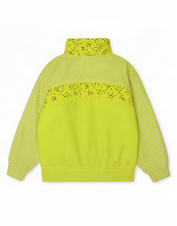 Giacca imbottita oversize vintage da donna EU 38 a righe gialle medie