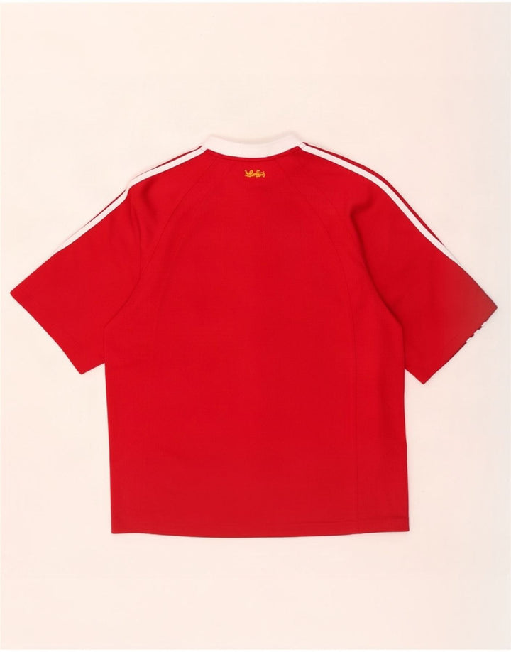 T-shirt grafica Adidas da uomo Zurich Top in poliestere color block rosso medio