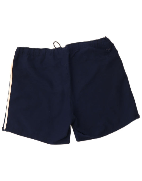 Pantaloncini sportivi ADIDAS Climalite da uomo grandi in poliestere blu navy