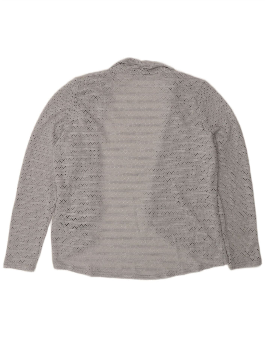 Top cardigan aperto da donna Oasis UK 12 Poliestere grigio medio