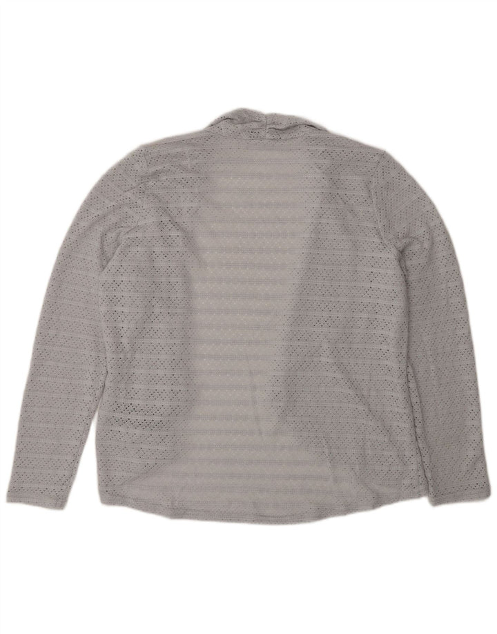 Top cardigan aperto da donna Oasis UK 12 Poliestere grigio medio