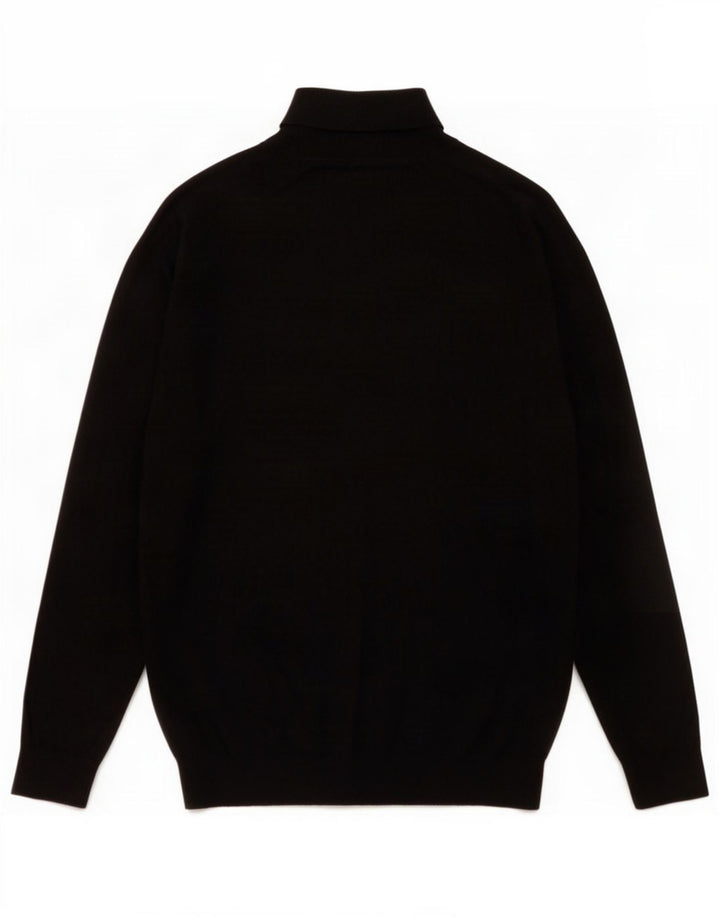 Maglione maglione collo alto da uomo Zara grande nero
