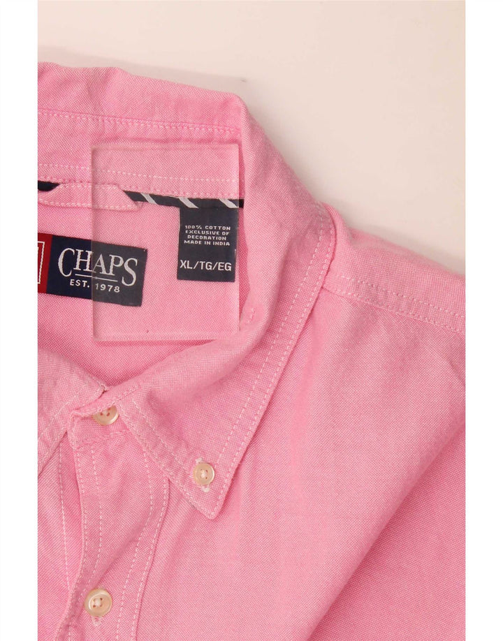 Camicia da uomo Chaps XL in cotone rosa