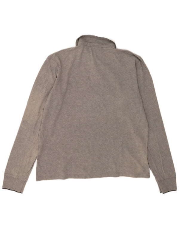Polo da uomo a maniche lunghe Conte of Florence 2XL in cotone a righe grigie