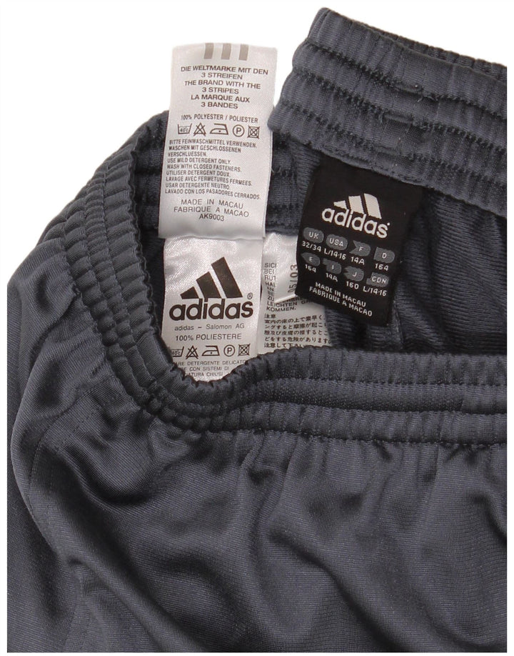Pantaloni della tuta da ragazzo Adidas 13-14 anni in poliestere blu navy