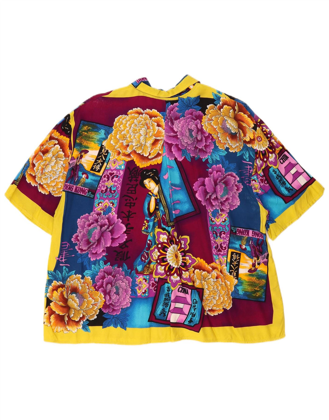 WITTY GIRL Camicetta camicia oversize da donna UK 14 Medio floreale multicolore