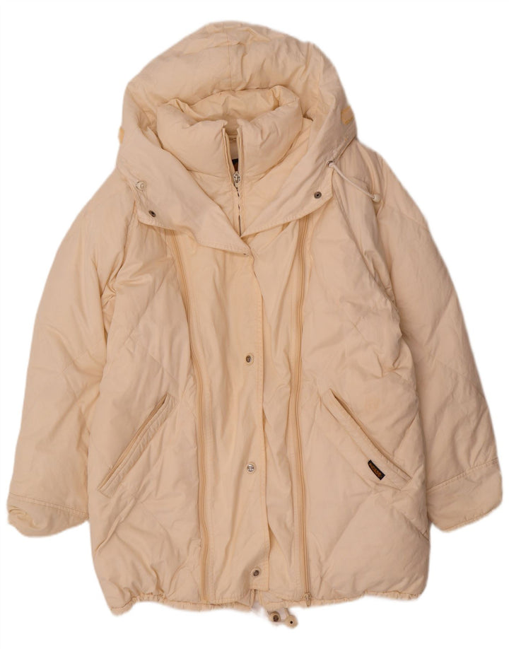 Giacca imbottita oversize con cappuccio da donna Ciesse Piumini IT 46 Large Bianco sporco