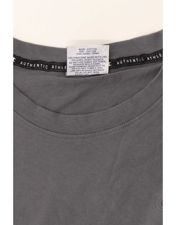 T-shirt regolare da uomo Champion Top grande in cotone grigio