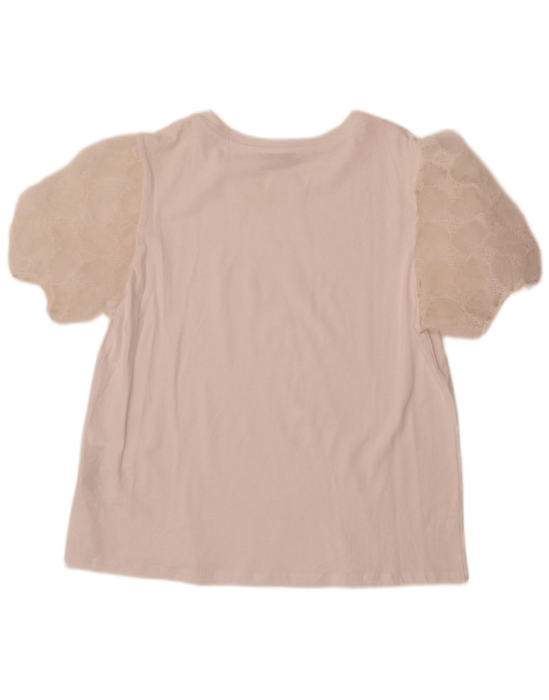 Top in camicetta da donna Zara UK 14 cotone bianco medio