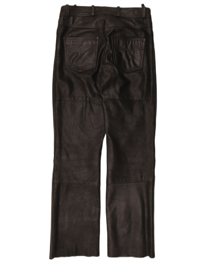 HIGHWAY 1 Pantaloni dritti da donna EU 36 Small W28 L29 Pelle nera