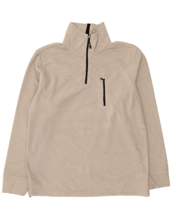 Maglione in pile da uomo Lotto con zip e collo XL in poliestere grigio