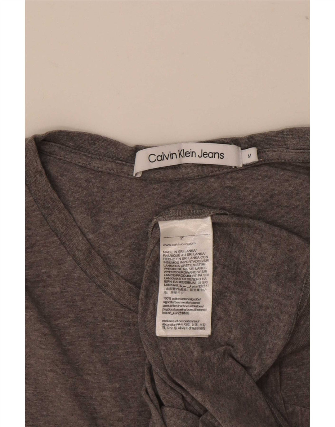 Maglietta grafica da uomo Calvin Klein Jeans Top Grigio medio